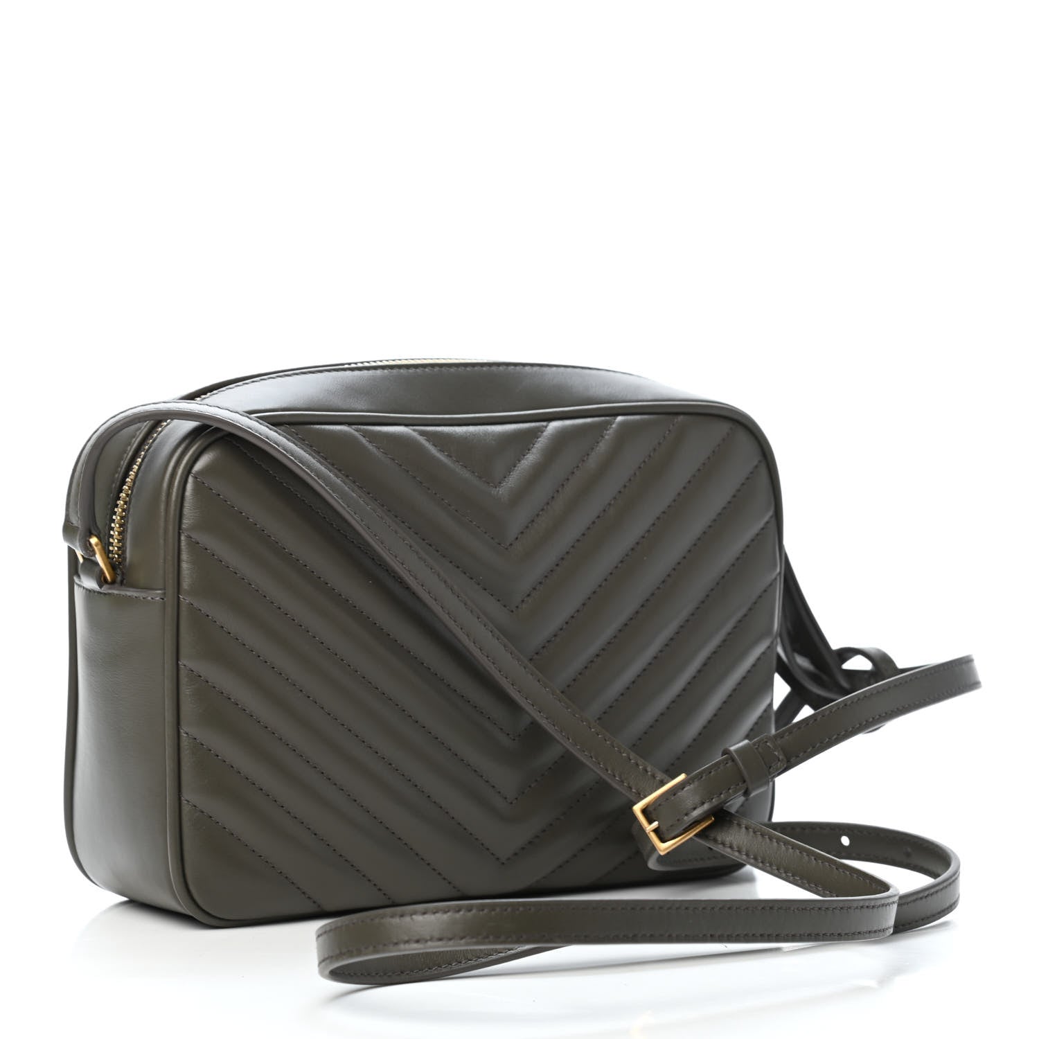 Saint Laurent Calfskin Matelasse Monogram Lou Camera Bag Sea Pebble 2 of 4