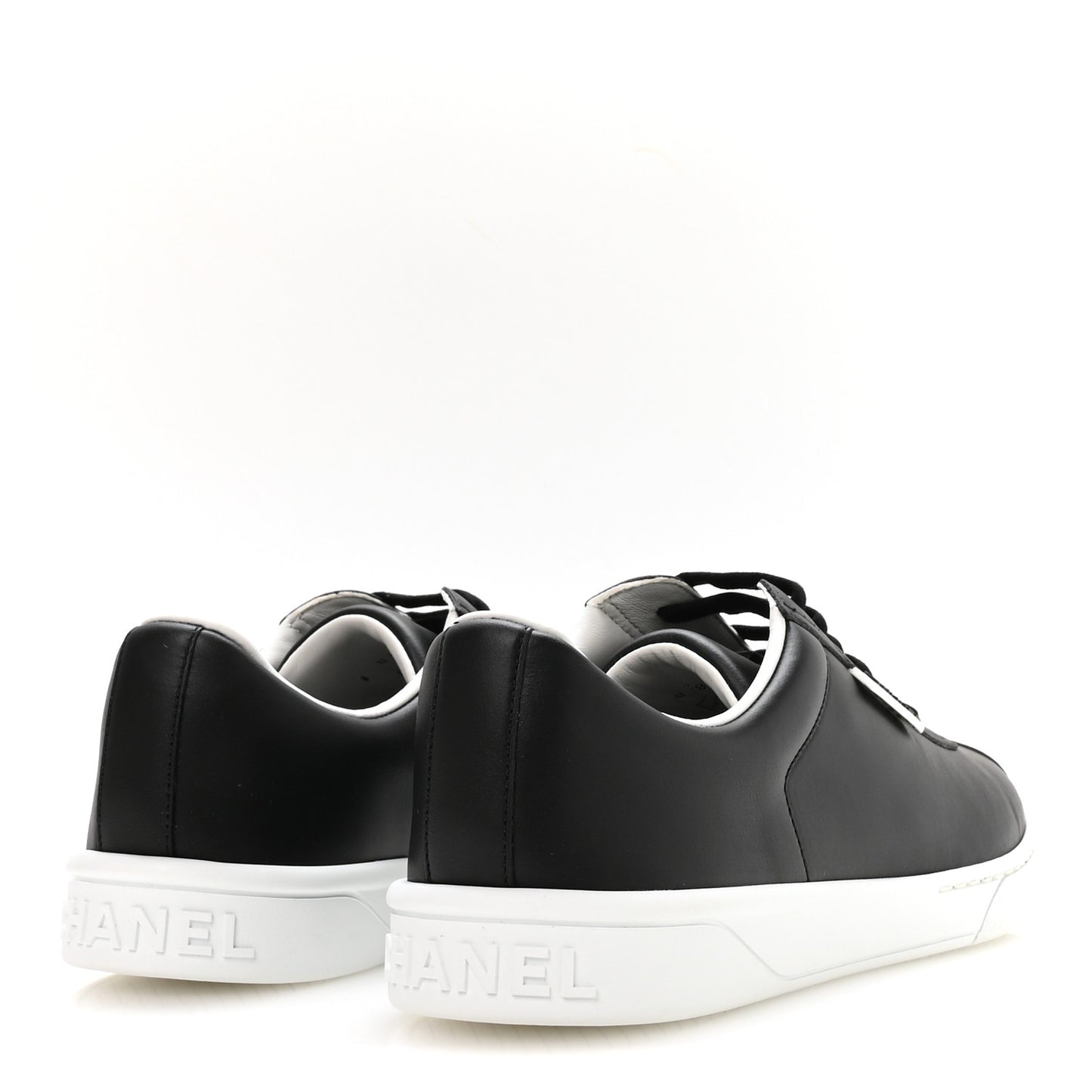 Calfskin CC Womens Sneakers 40 Black