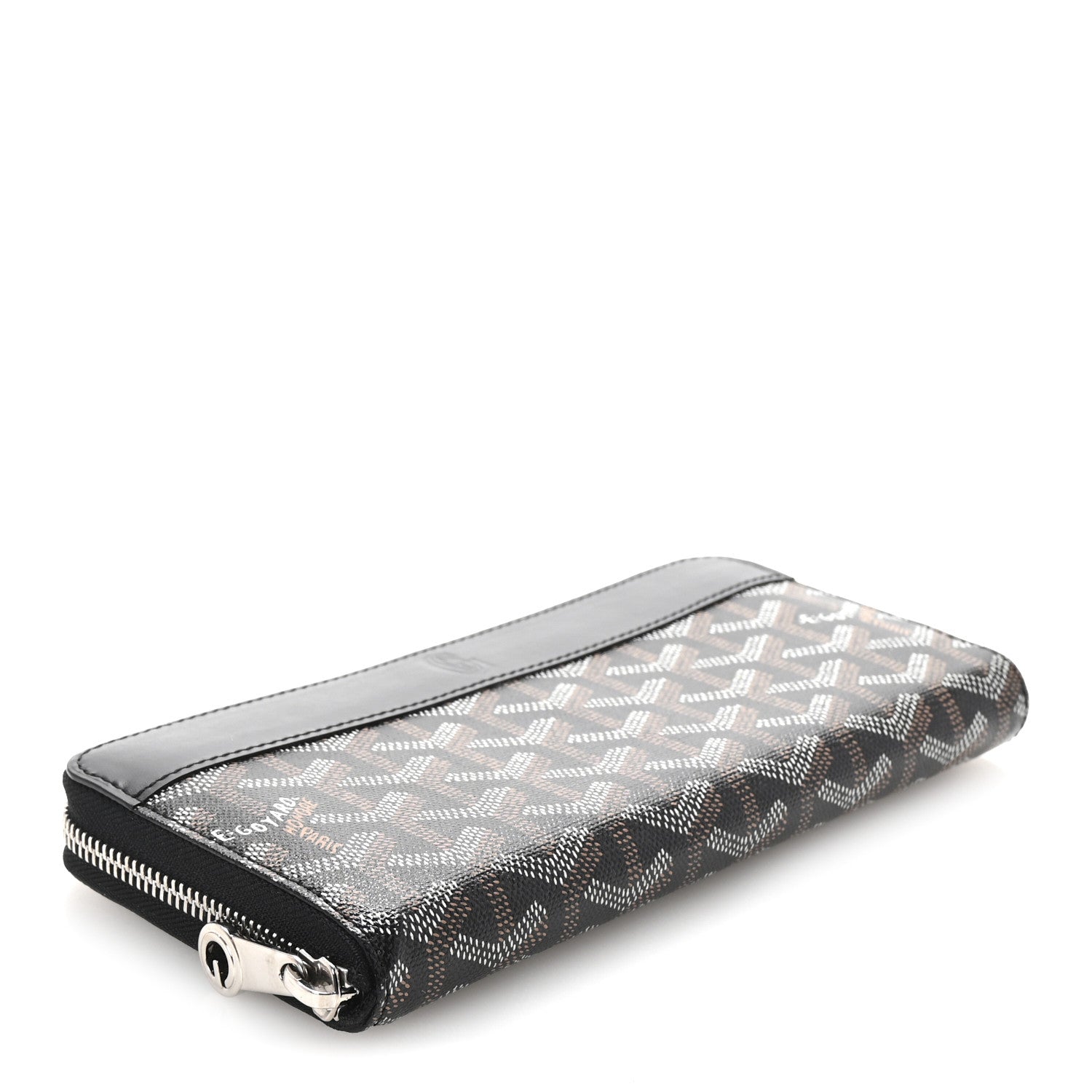 Goyard Goyardine Matignon Zip Around GM Wallet Black 4 of 7