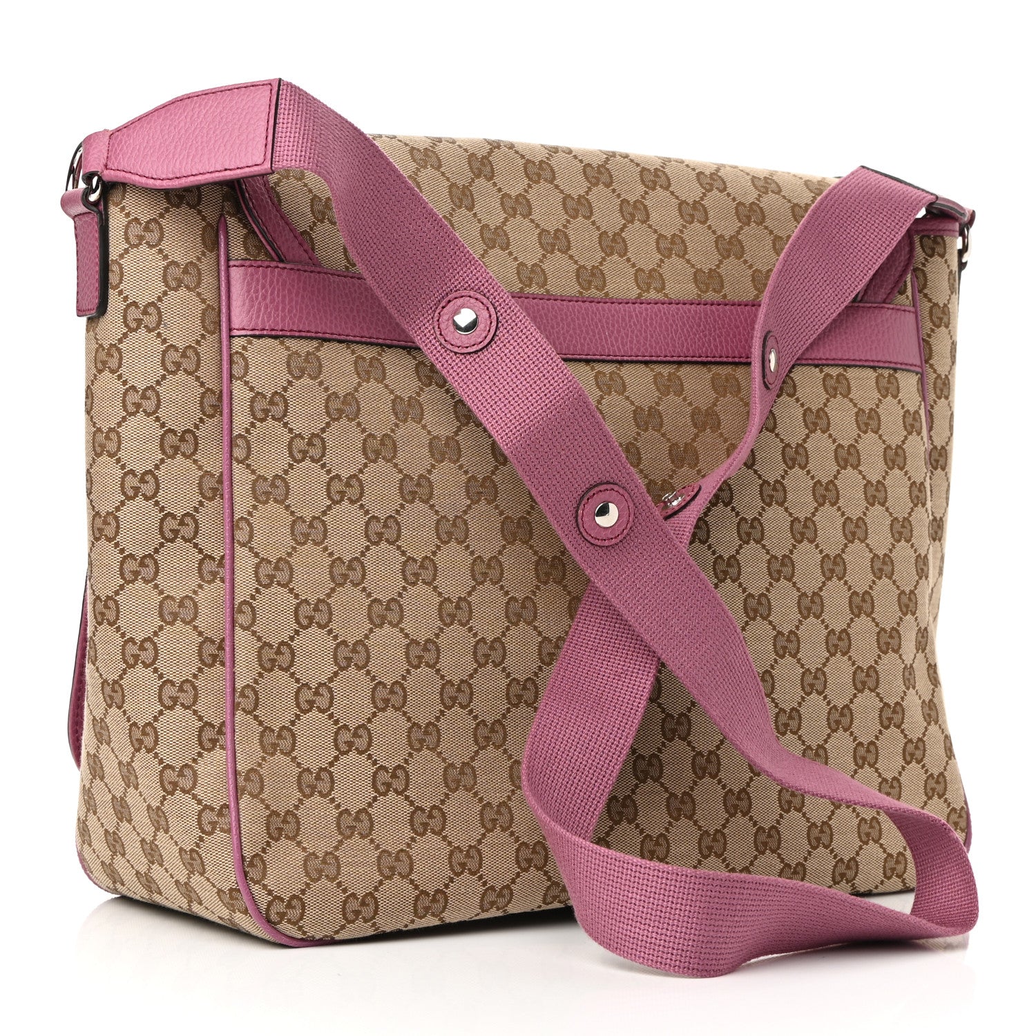 Gucci Monogram Convertible Diaper Bag Beige Peonia Flower 4 of 11