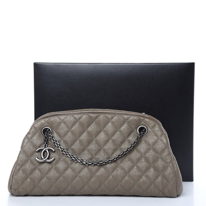Chanel Metallic Caviar Quilted Medium Just Mademoiselle Beige 10 of 10