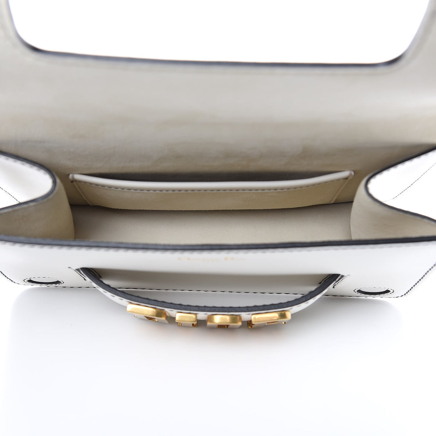 Smooth Calfskin Dio(r)evolution Flap Clutch White