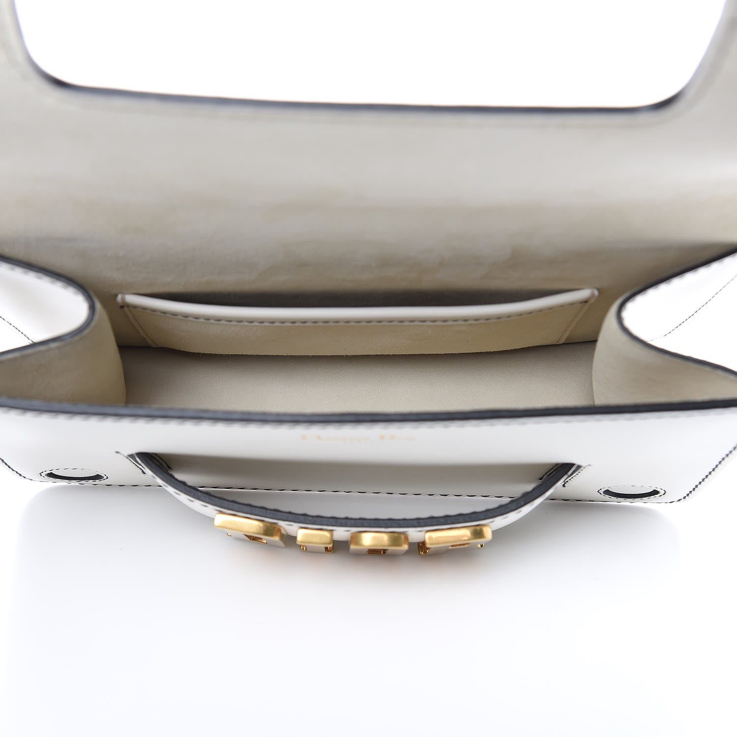 Christian Dior Smooth Calfskin Dio(r)evolution Flap Clutch White 5 of 9