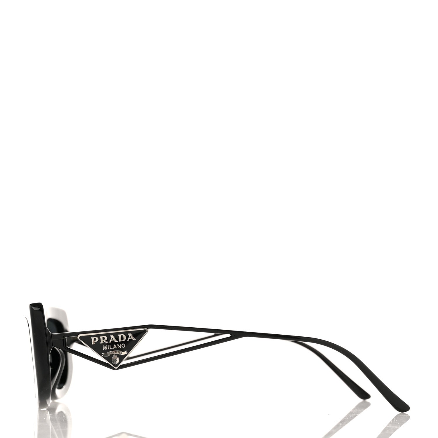 Prada Acetate Sunglasses SPR 14Y Black Slate Gray 3 of 8