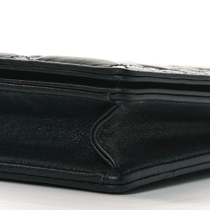 Christian Dior Lambskin Cannage Lady Dior Chain Wallet Black 7 of 9