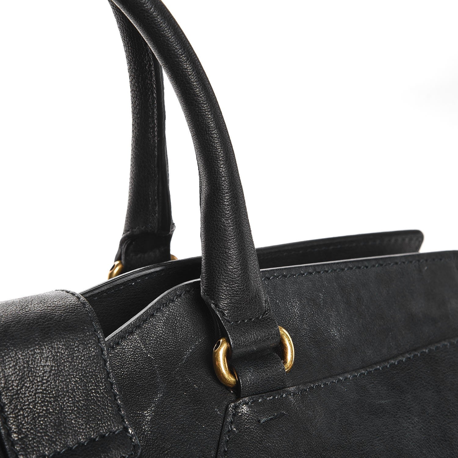 Saint Laurent Sheepskin Medium Cabas ChYc Black 12 of 15