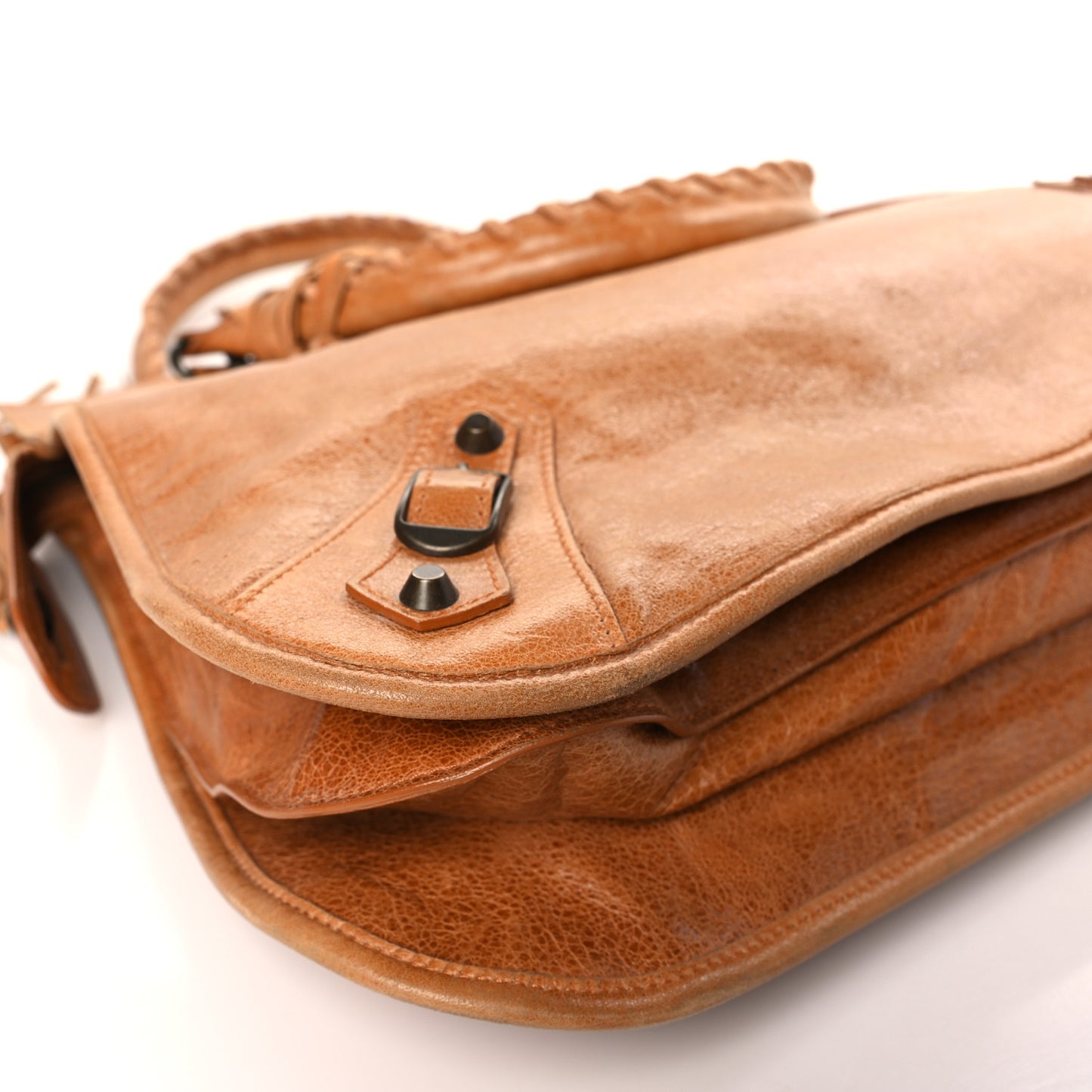 Chevre Classic Hardware Mid Afternoon Tote Camel