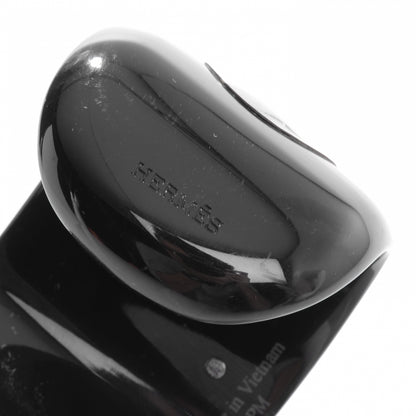 Hermes Horn Sterling Silver Cuff PM Black 6 of 7