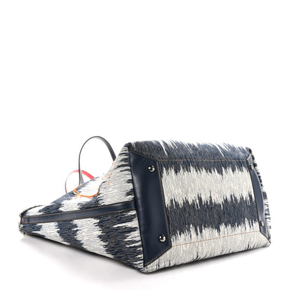 Christian Louboutin Canvas Frangibus Starlight Tote Blue White 3 of 9