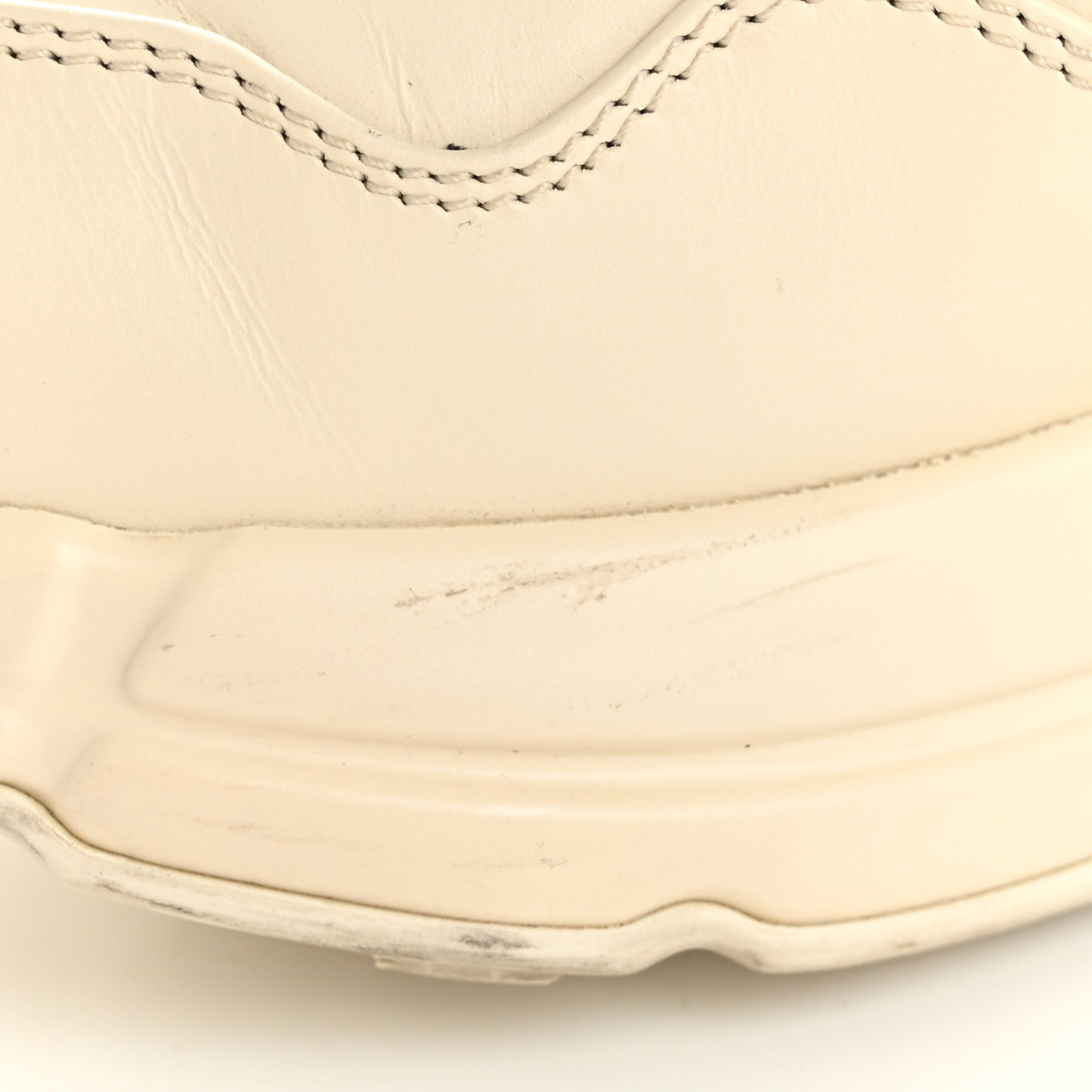 Calfskin Logo Womens Rhyton Sneakers 38 Ivory
