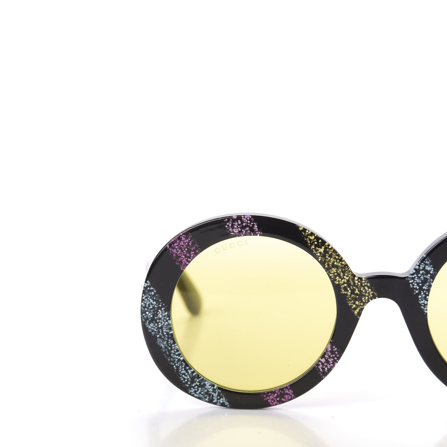 Gucci Acetate Round Glitter GG0319S Sunglasses Rainbow 5 of 8