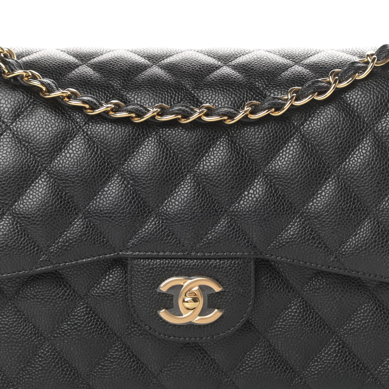 Chanel Caviar Quilted Jumbo Double Flap Black 8 of 12