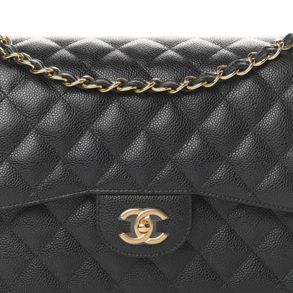 Chanel Caviar Quilted Jumbo Double Flap Black 8 of 12