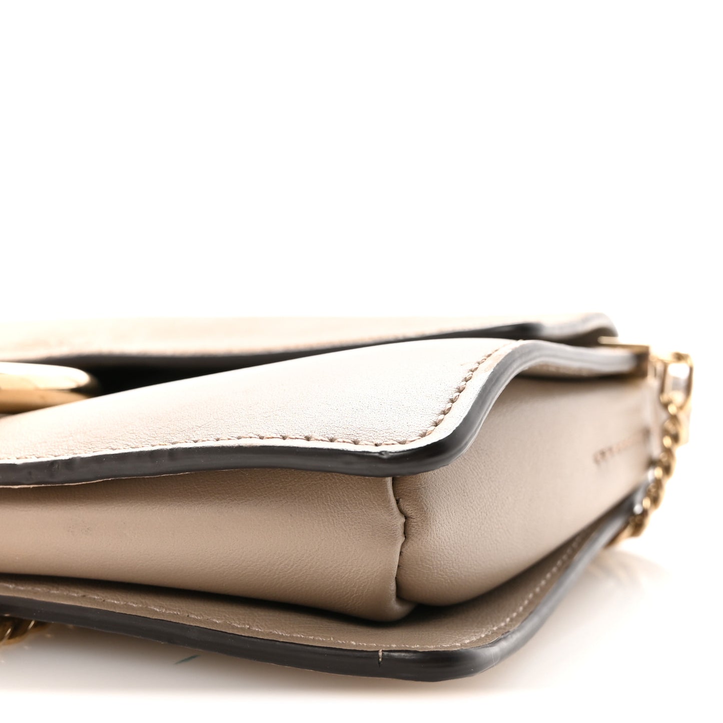 Suede Calfskin Small Faye Shoulder Bag Motty Grey