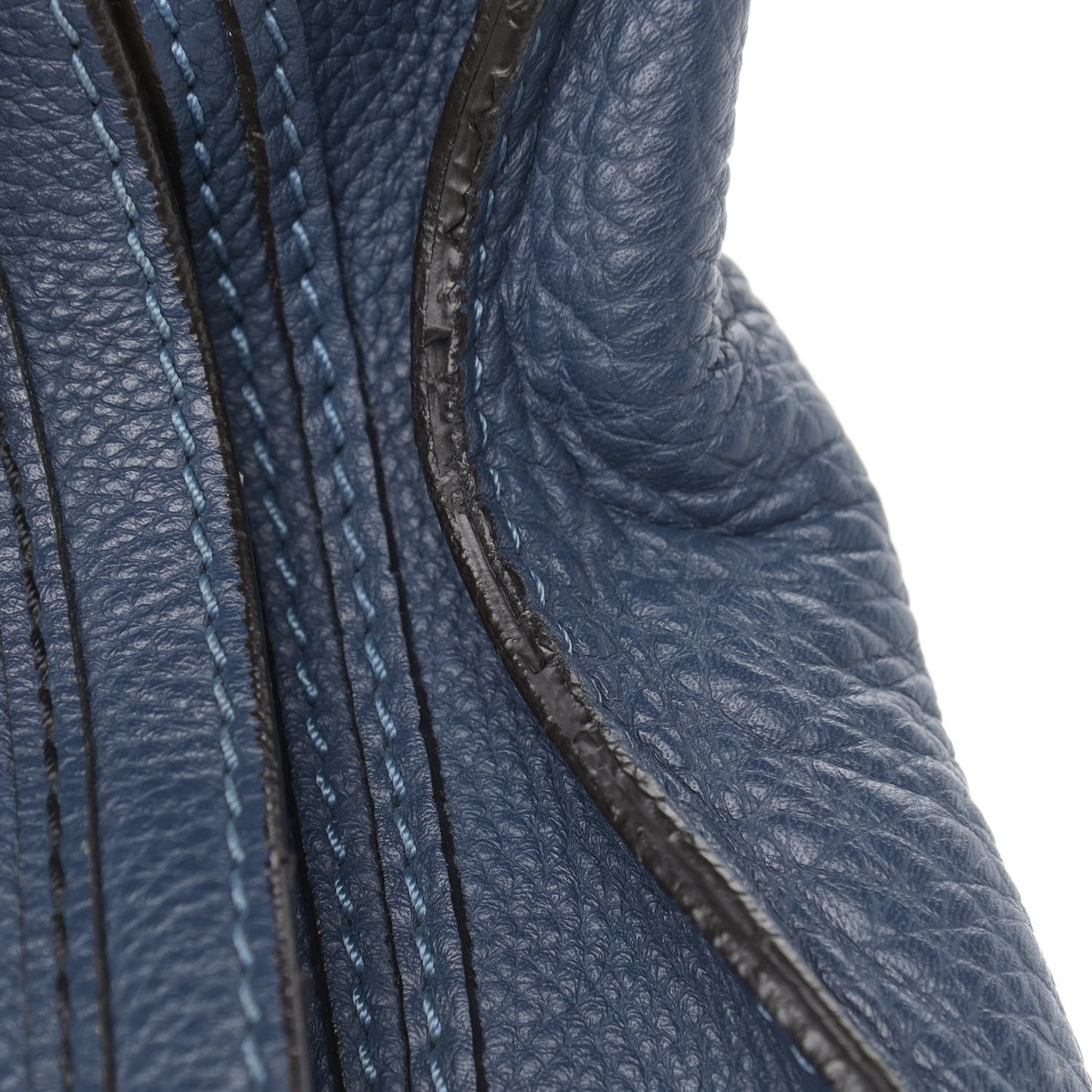 Calfskin Large Marcie Satchel Blue