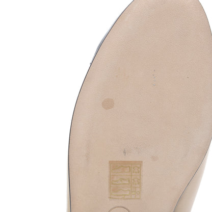 Chanel Lambskin CC Cap Toe Ballerina Flats 41 Beige Black 10 of 11