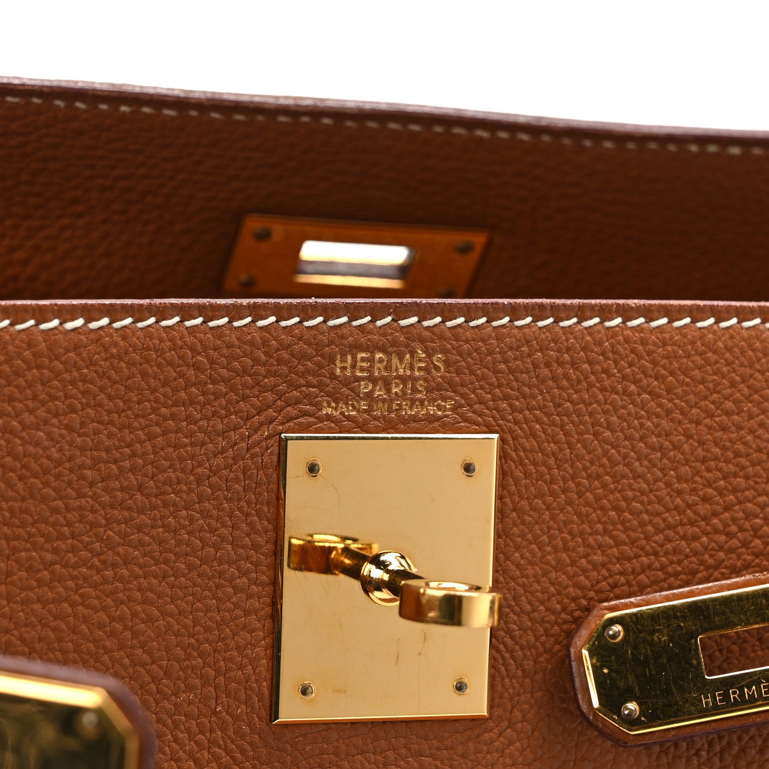 Hermes Togo Kelly Retourne 32 Gold 6 of 13