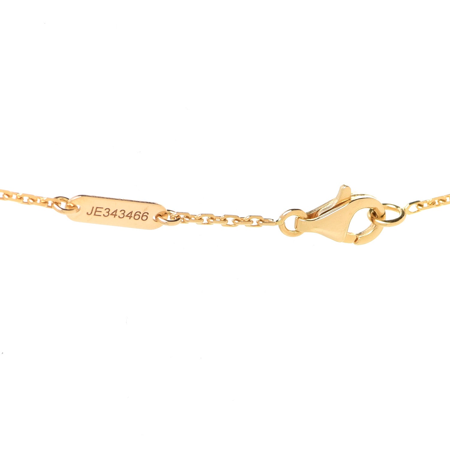 Van Cleef & Arpels 18K Yellow Gold Black Onyx Vintage Alhambra Pendant Necklace 5 of 5