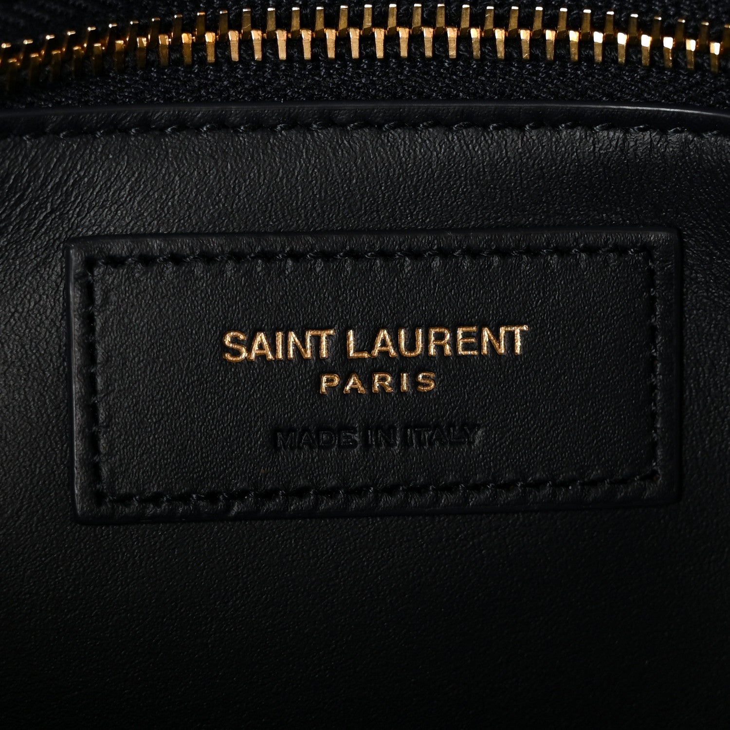Saint Laurent Lambskin Quilted Le Maillon Satchel Marine 6 of 11