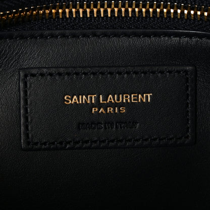 Saint Laurent Lambskin Quilted Le Maillon Satchel Marine 6 of 11