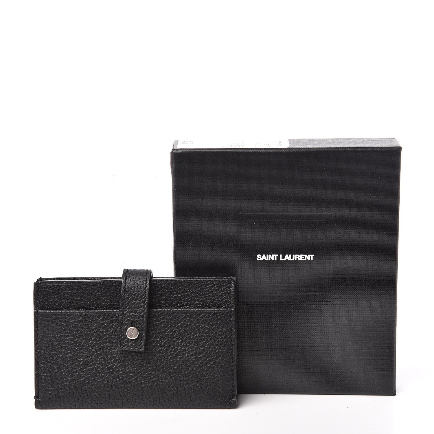 Saint Laurent Grained Calfskin Sac De Jour Souple Card Case Black 7 of 7