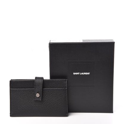 Saint Laurent Grained Calfskin Sac De Jour Souple Card Case Black 7 of 7