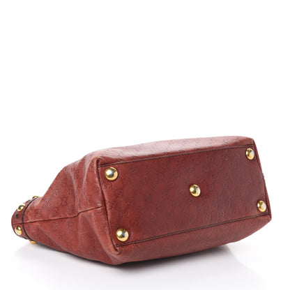 Gucci Guccissima Medium Babouska Shopping Tote Red 5 of 10