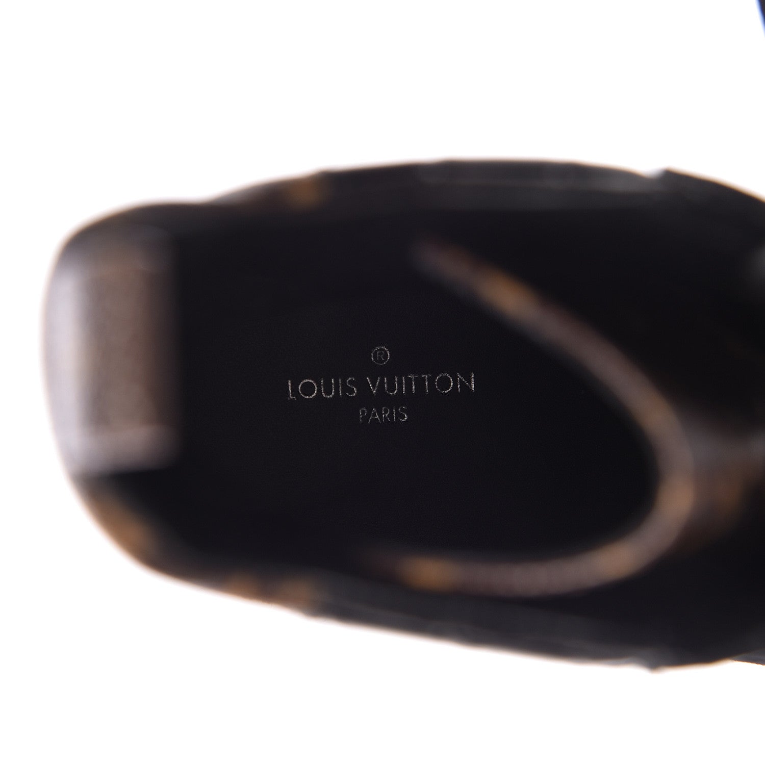 Louis Vuitton Suede Calfskin Monogram Laureate Platform Desert Boots 38 Black 7 of 8