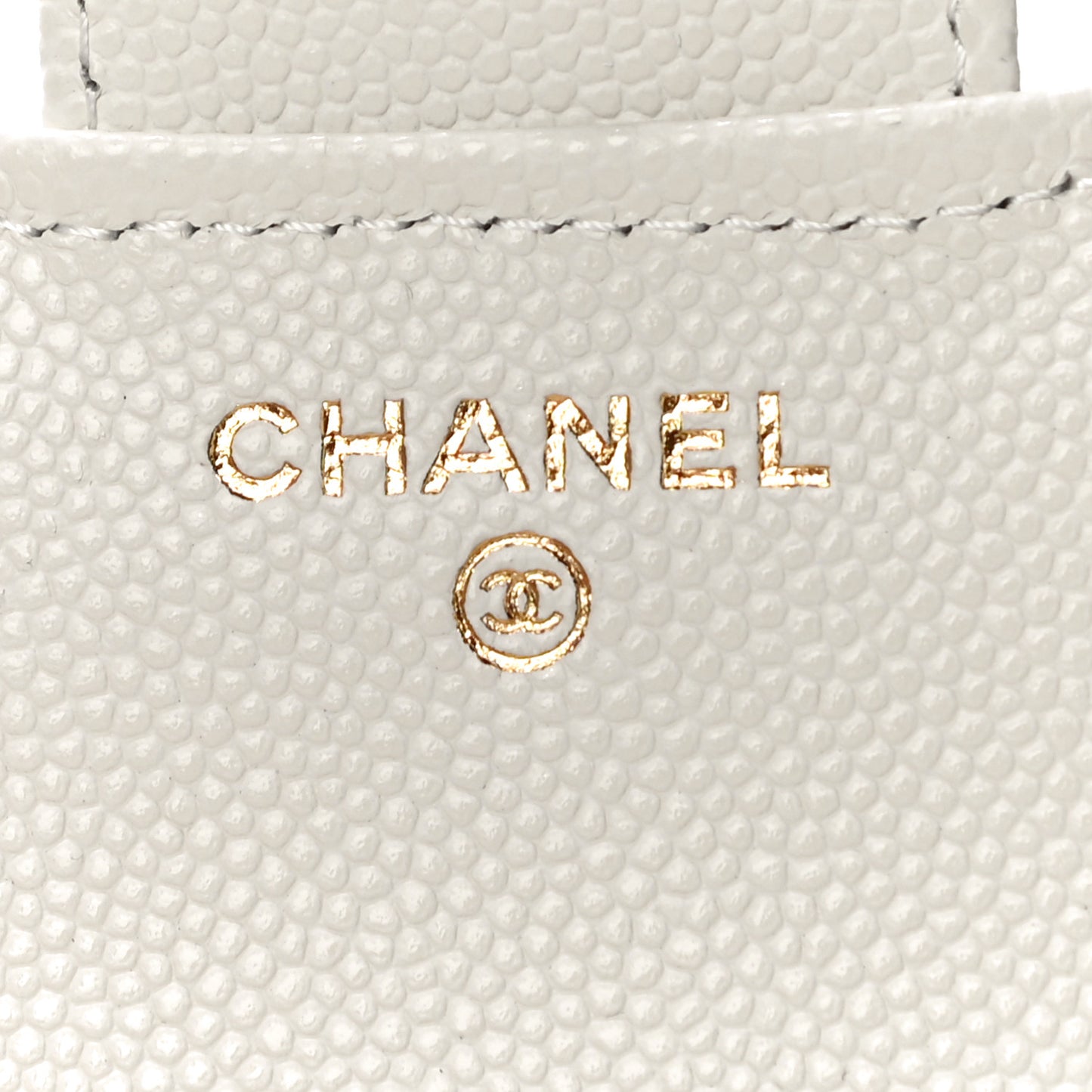 Caviar Quilted Compact Flap Wallet White
