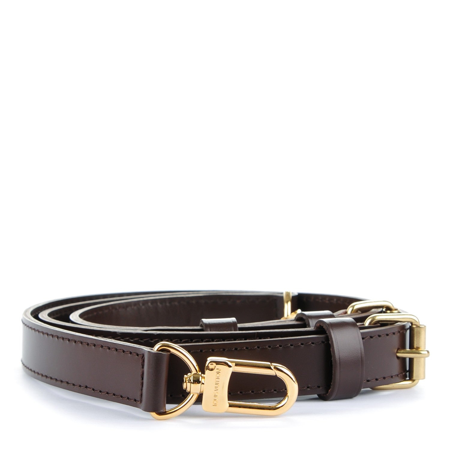 Louis Vuitton Calfskin 16mm Adjustable Shoulder Strap Brown 1 of 3
