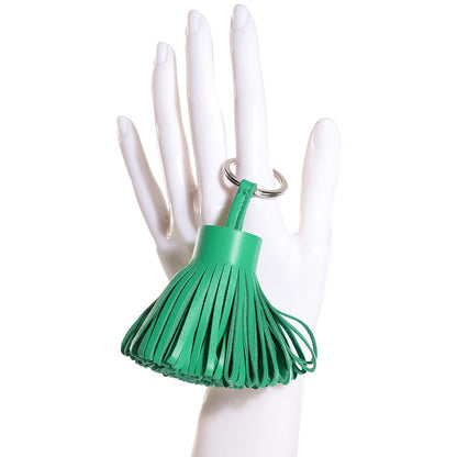 Hermes Lambskin Carmen Tassel Key Holder Menthe 2 of 5