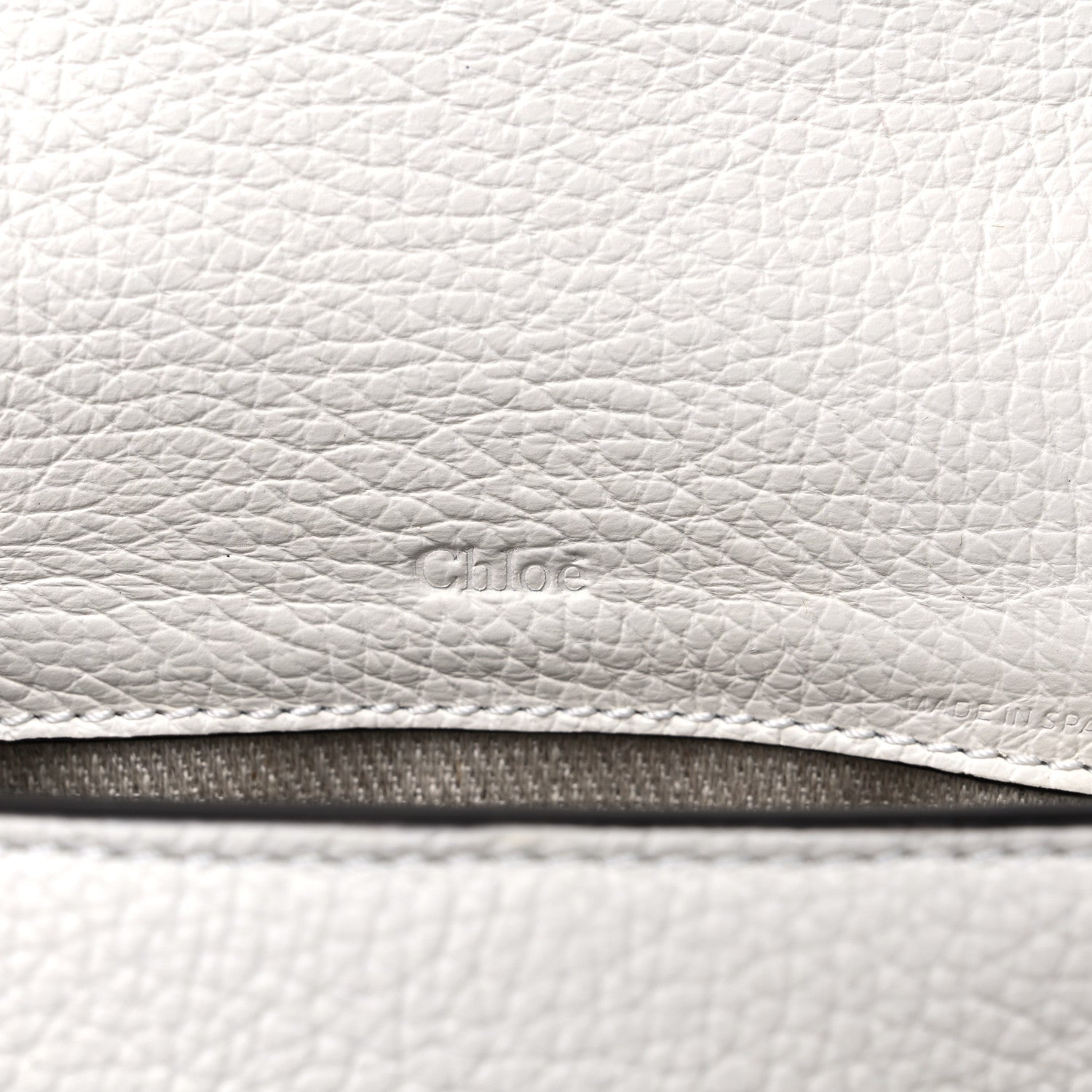 Chloe Calfskin Mini Marcie Round Crossbody Bag Abstract White 6 of 13