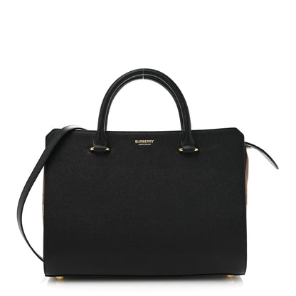 Burberry Calfskin Mega Check Small Banwell Tote  Black 1 of 13