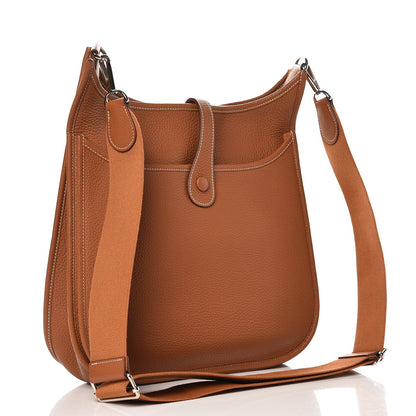 Hermes Taurillon Clemence Evelyne III GM Gold 3 of 8