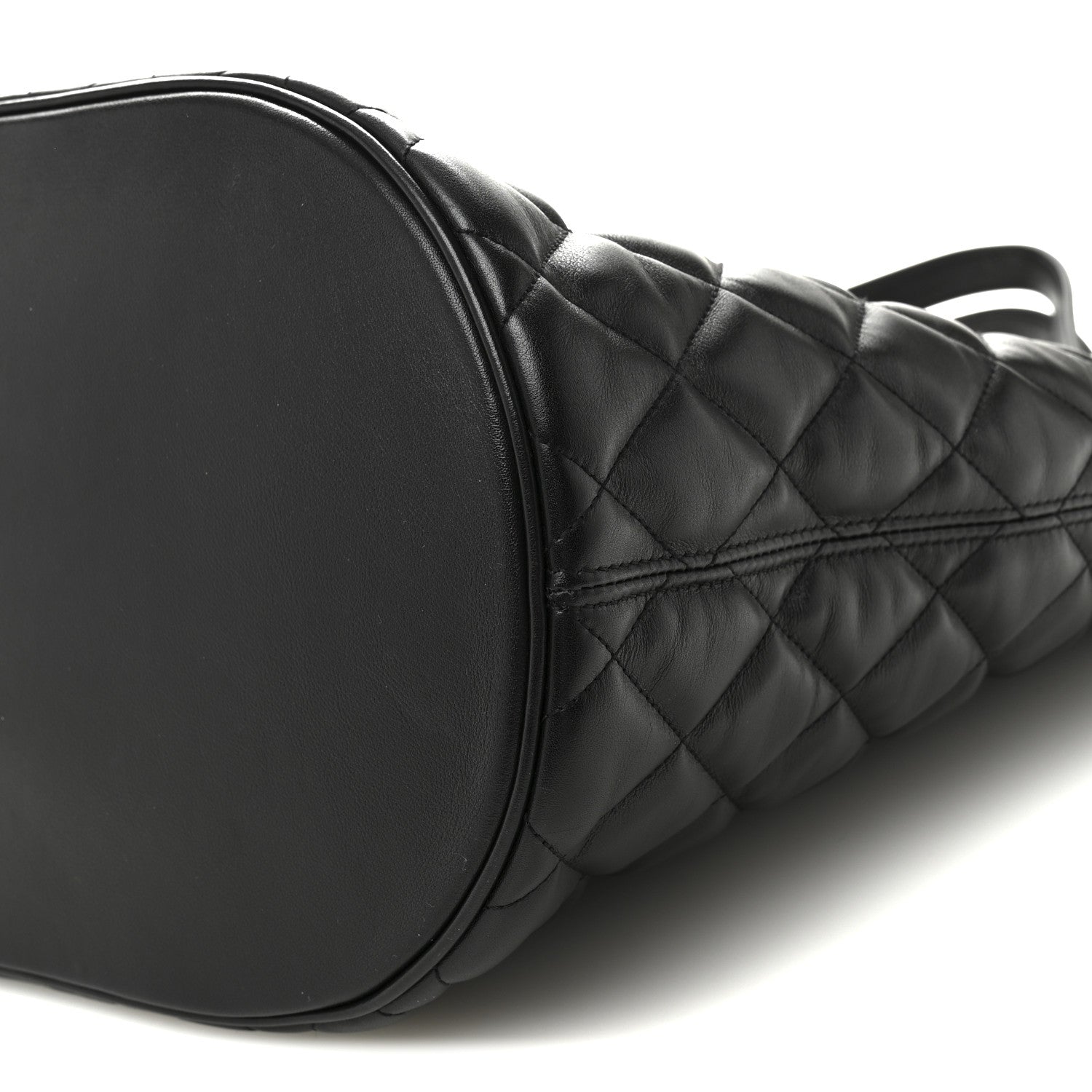 Balenciaga Calfskin Quilted Paris Shopper Tote Black 10 of 12