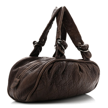 Chanel Distressed Lambskin Le Marais Bowler Brown 3 of 13