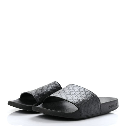 Gucci Microguccissima Slide Sandals 37 Black 3 of 8