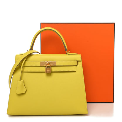 Hermes Epsom Kelly Sellier 28 Lime 12 of 12