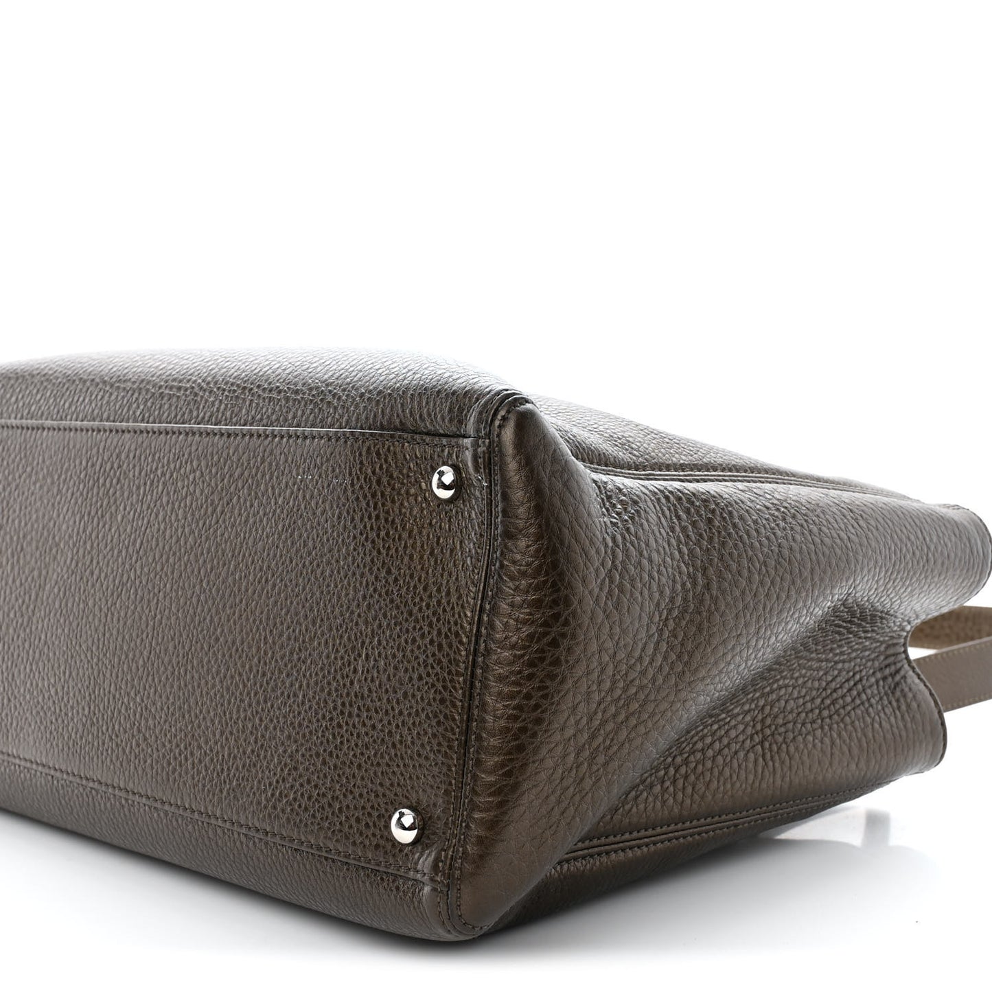 Metallic Deerskin Cerf Executive Shopper Tote Copper
