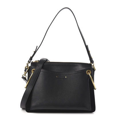 Chloe Calfskin Suede Medium Roy Bag Black 1 of 11