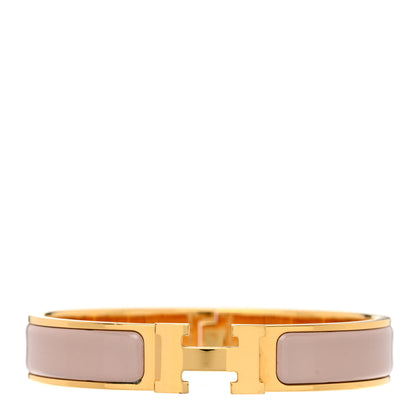 Hermes Enamel Narrow Clic Clac H Bracelet PM Marron Glace 1 of 4