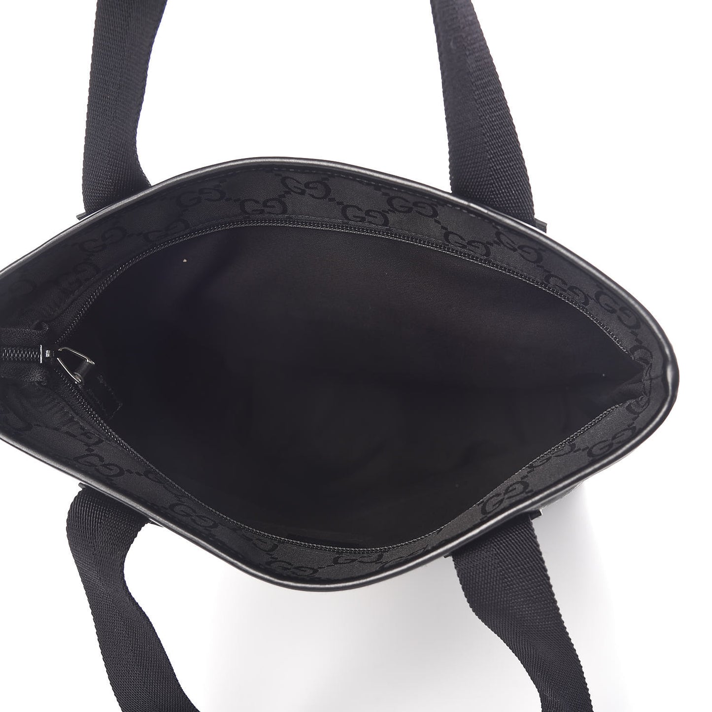 Nylon Calfskin Monogram Tall Tote Black
