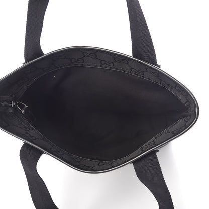 Gucci Nylon Calfskin Monogram Tall Tote Black 7 of 9