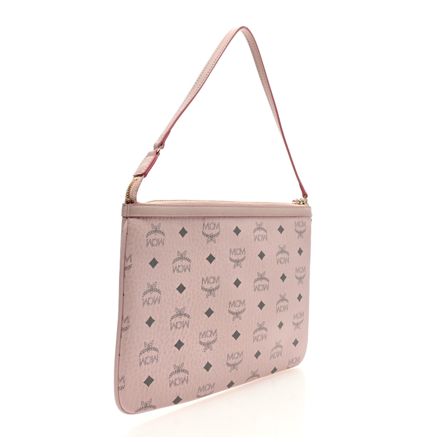 MCM Visetos Liz Shopper Tote Pouch Powder Pink 3 of 8