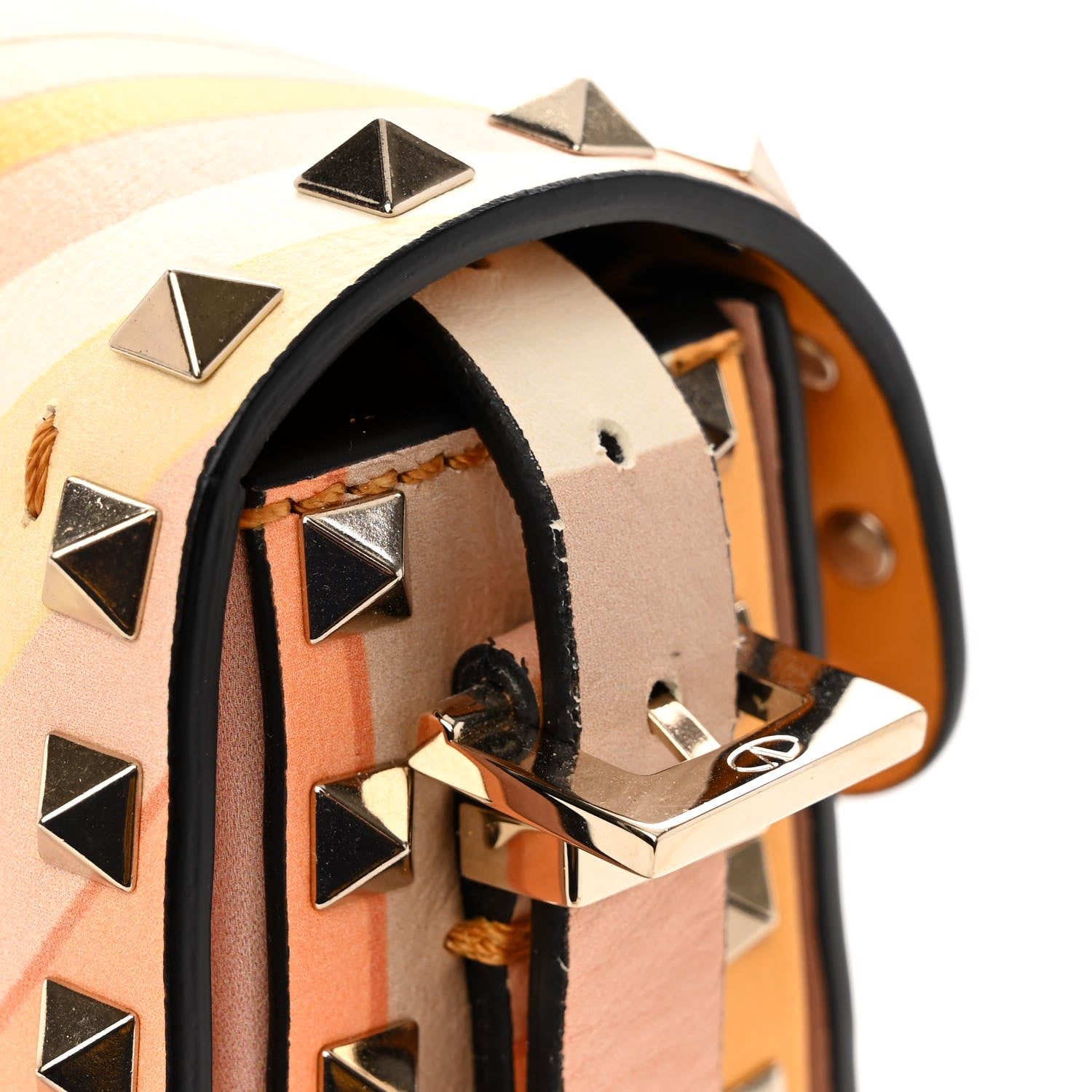 Valentino Garavani Vitello Native Couture 1975 Rockstud Crossbody Bag Mandarin Sorbet 5 of 10