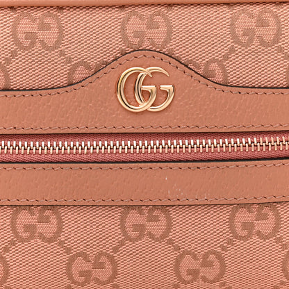 Gucci Monogram Textured Dollar Calfskin Mini Ophidia Shoulder Bag Cloche Rose Pink 8 of 12