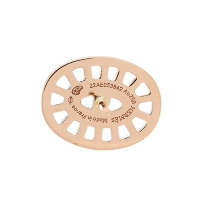 Hermes 18K Rose Gold Diamond Chaine d'Ancre Divine Stud Earrings 3 of 5