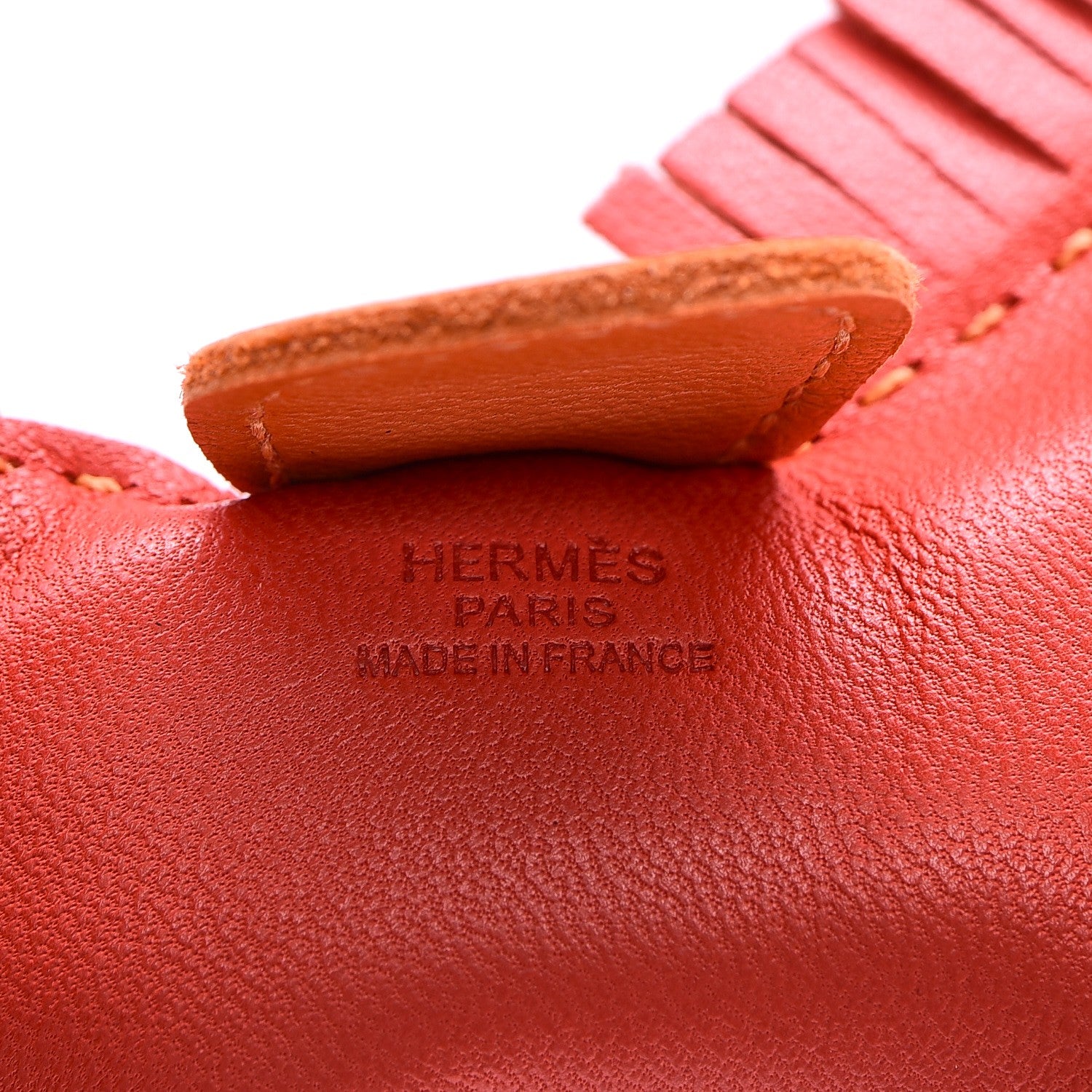 Hermes Milo Lambskin Grigri Rodeo Horse Bag Charm PM Rouge Rose Indien Jaipur Feu 3 of 4