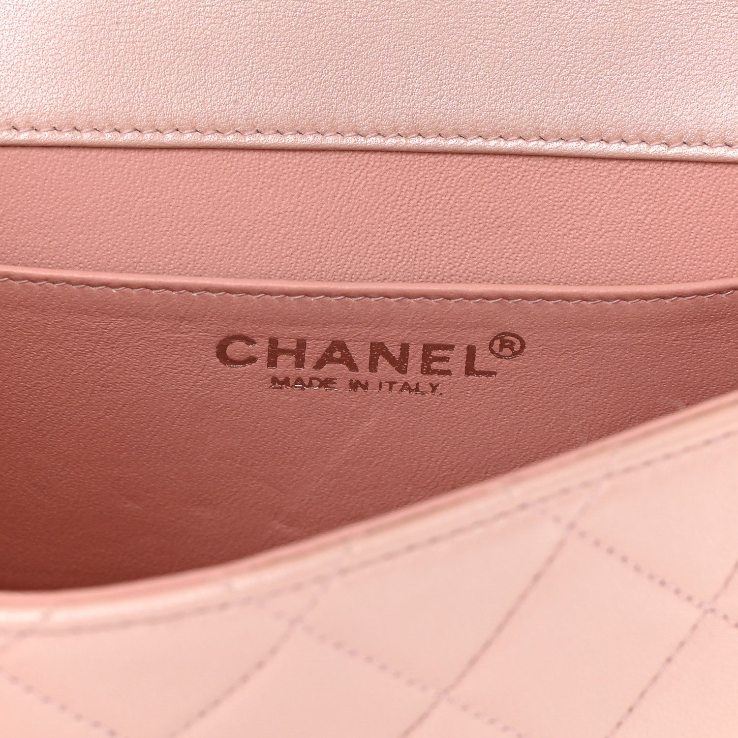 Chanel Metallic Lambskin Quilted Extra Mini Rectangular Flap Pink 6 of 15