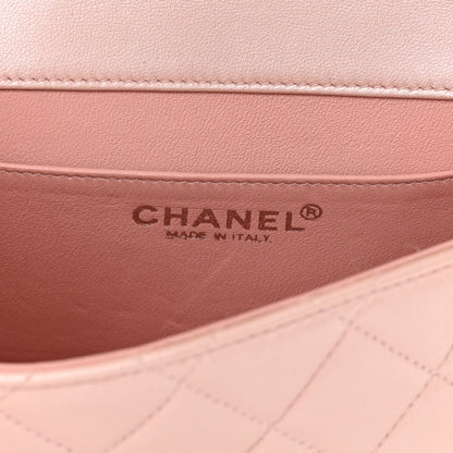 Chanel Metallic Lambskin Quilted Extra Mini Rectangular Flap Pink 6 of 15